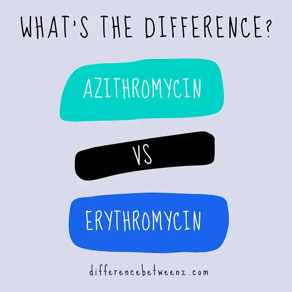 Difference between Azithromycin and Erythromycin