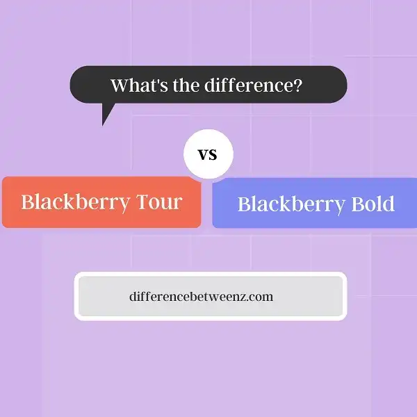 Difference between Blackberry Tour and Blackberry Bold