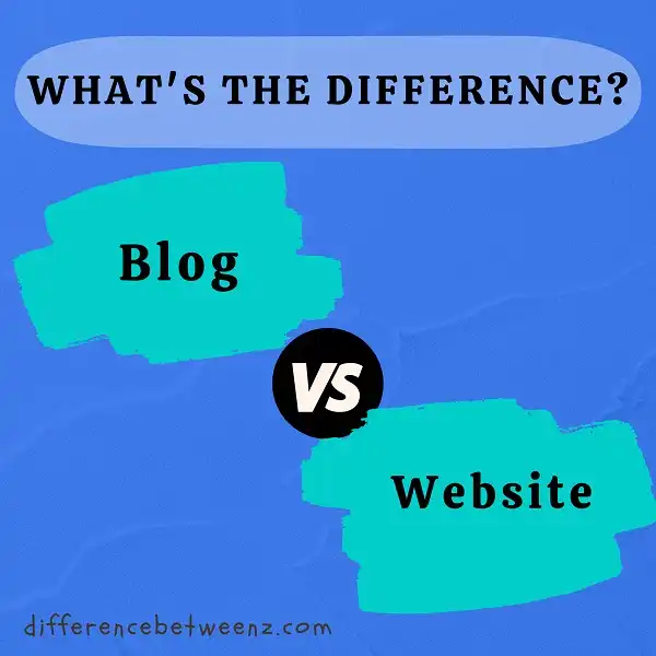 Difference between Blog and Website