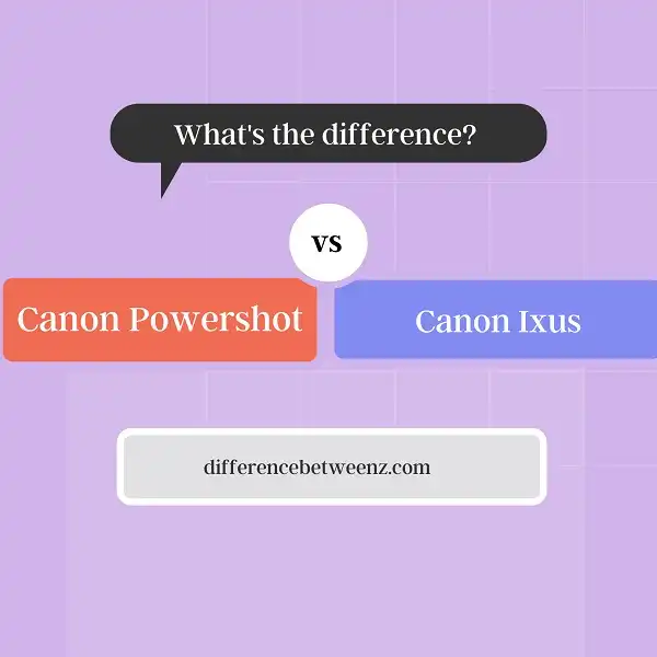 Difference between Canon Powershot and Ixus
