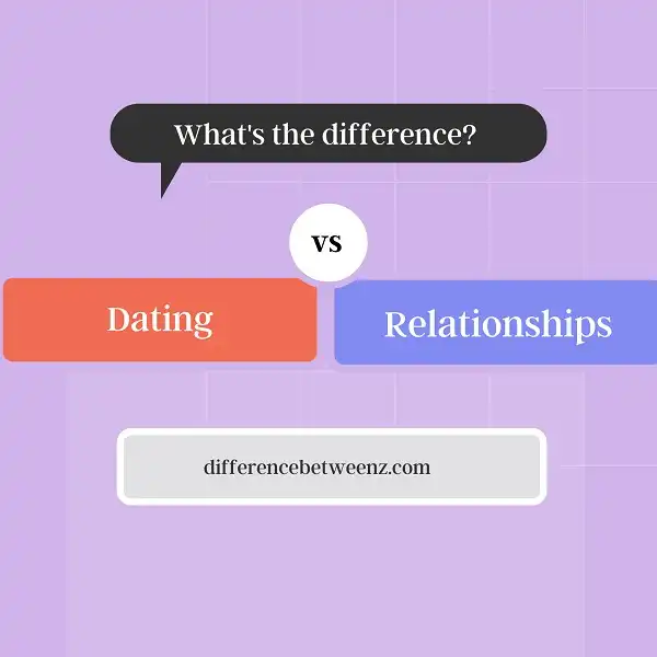 Difference between Dating and Relationships