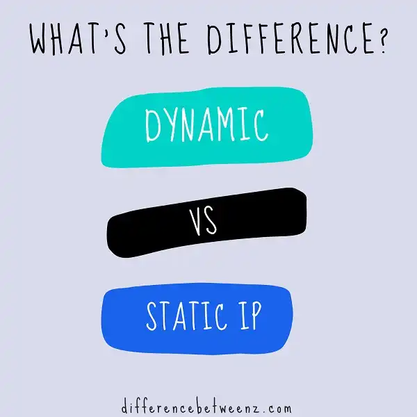 Difference between Dynamic and Static IP
