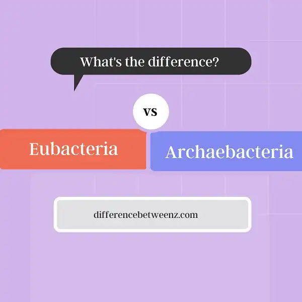 Difference between Eubacteria and Archaebacteria