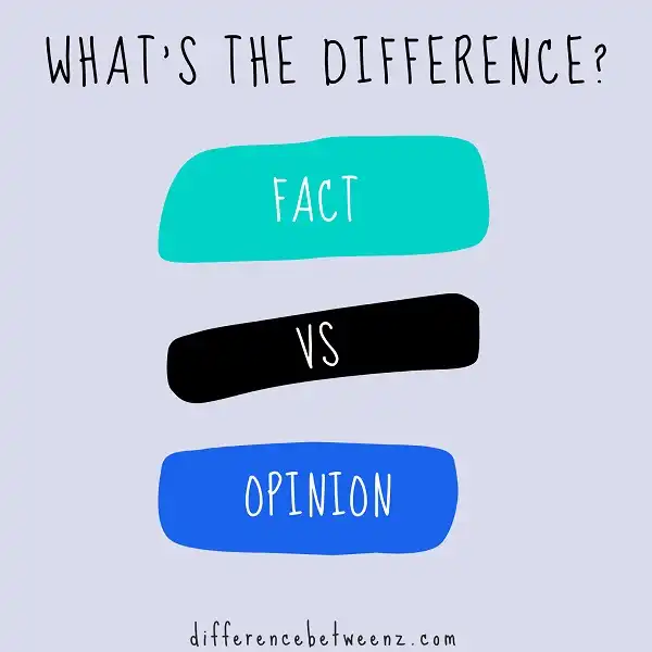 Difference between Fact and Opinion