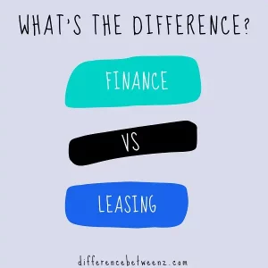 Difference between Finance and Leasing