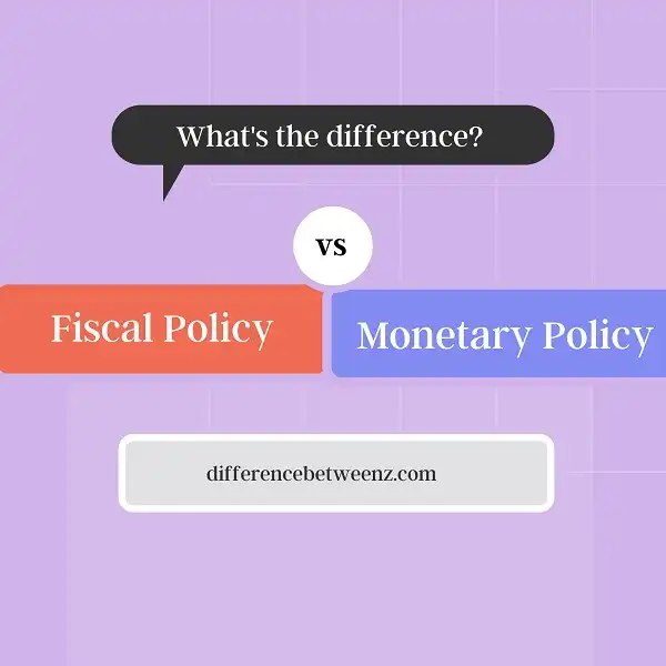 Difference between Fiscal and Monetary Policy