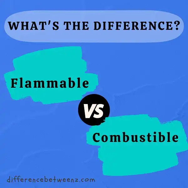 Difference between Flammable and Combustible