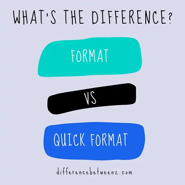 Difference between Format and Quick Format