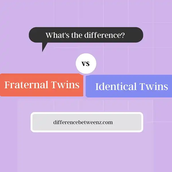 Difference between Fraternal and Identical Twins