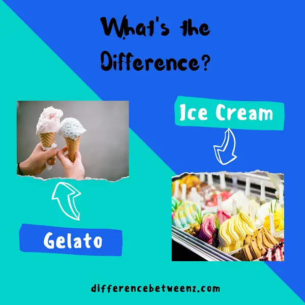Difference between Gelato and Ice cream