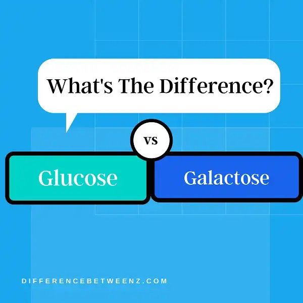 Difference between Glucose and Galactose