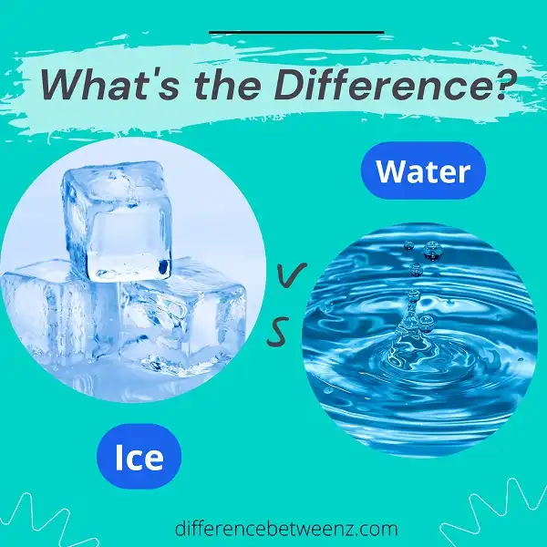 Difference between Ice and Water