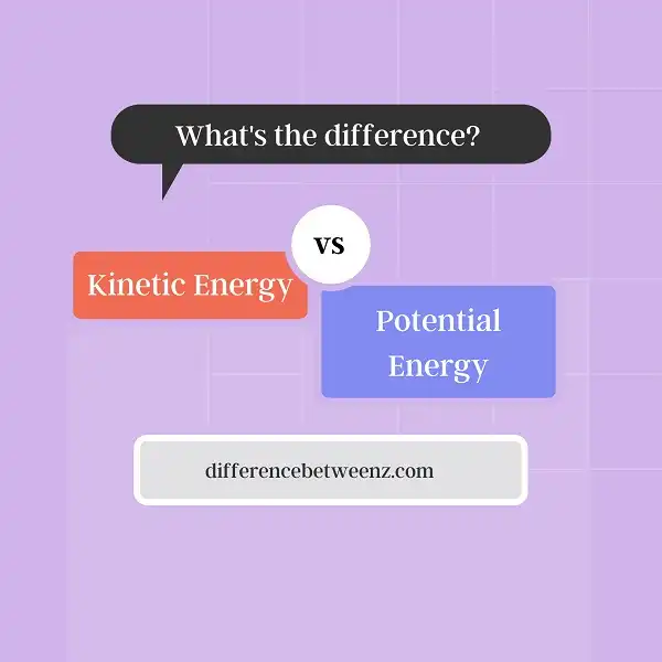 Difference between Kinetic Energy and Potential Energy