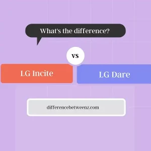 Difference between LG Incite and LG Dare