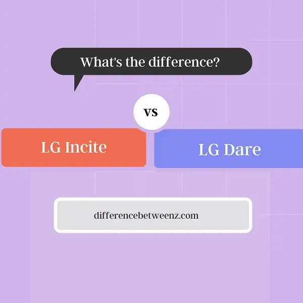 Difference between LG Incite and LG Dare