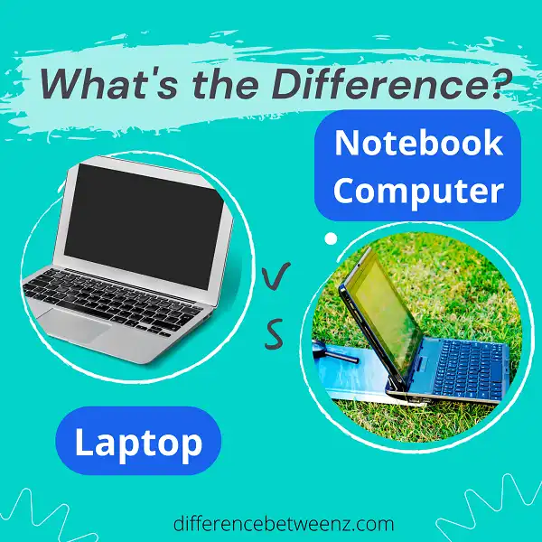 Difference between Laptop and Notebook Computer