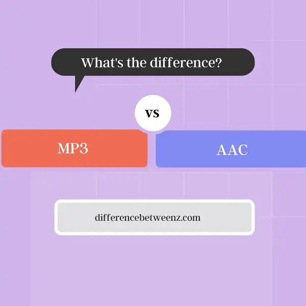 Difference between MP3 and AAC