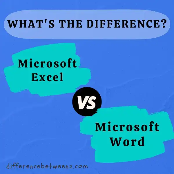 Difference between Microsoft Excel and Microsoft Word
