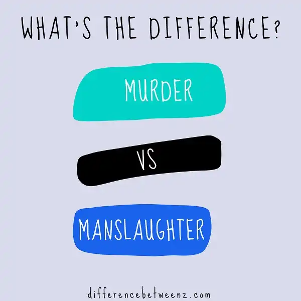 Difference between Murder and Manslaughter
