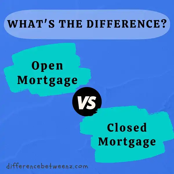 Difference between Open and Closed Mortgage