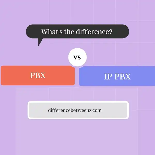 Difference between PBX and IP PBX