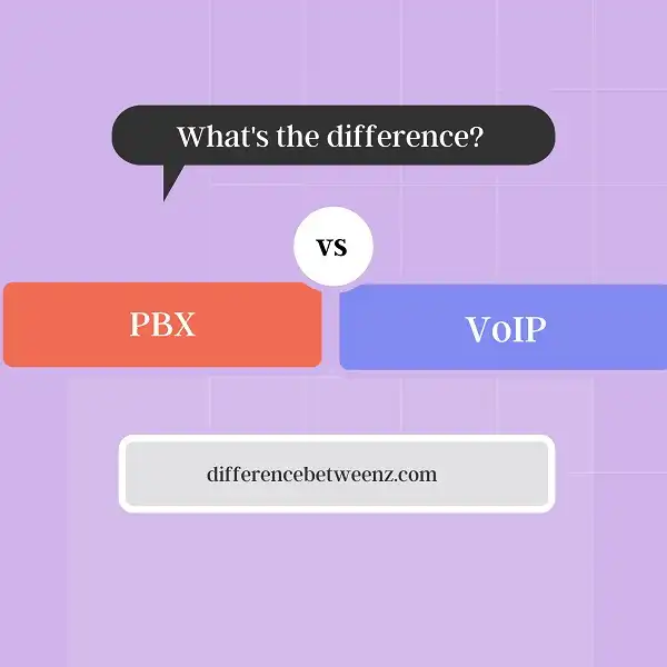 Difference between PBX and VoIP