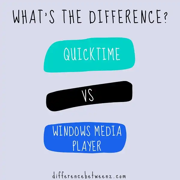 Difference between Quicktime and Windows Media Player