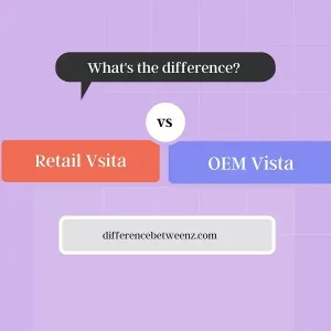 Difference between Retail and OEM Vista