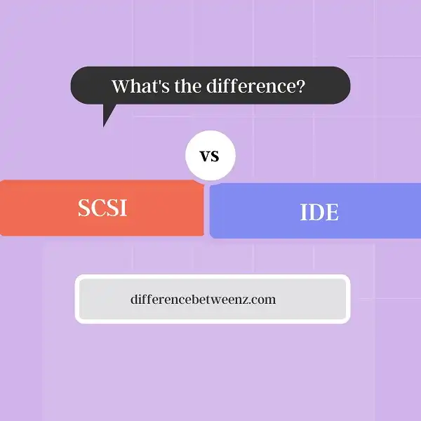 Difference between SCSI and IDE