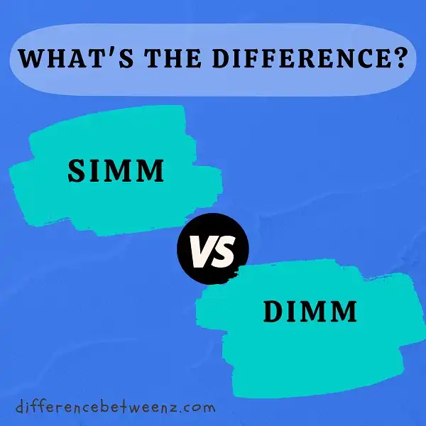 Difference between SIMM and DIMM