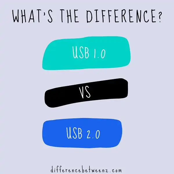 Difference between USB 1.0 and USB 2.0