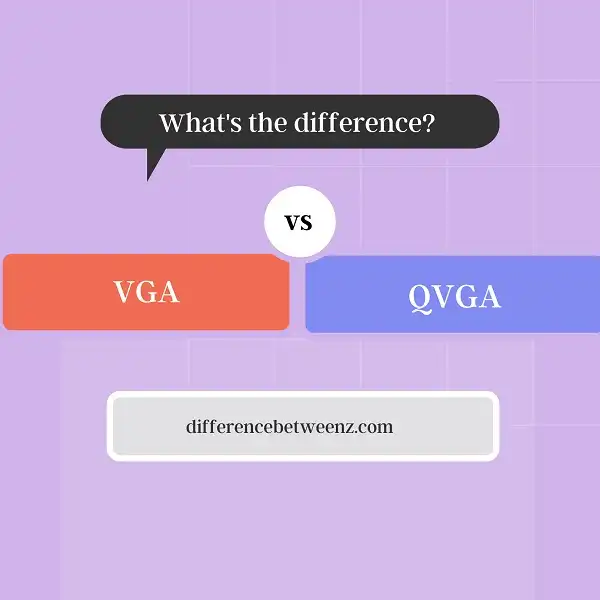 Difference between VGA and QVGA