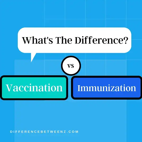 Difference between Vaccination and Immunization