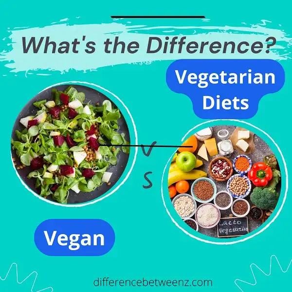 Difference between Vegan and Vegetarian Diets