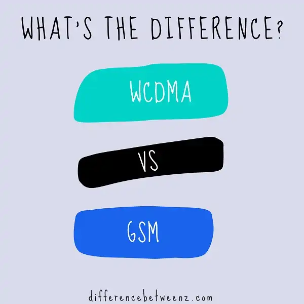 Difference between WCDMA and GSM