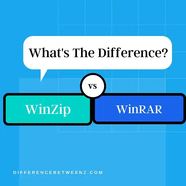 Difference between WinZip and WinRAR