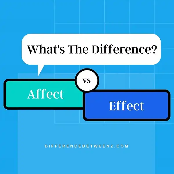 difference between affect and effect
