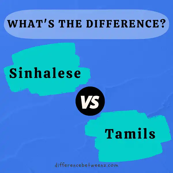 difference between sinhalese and tamils