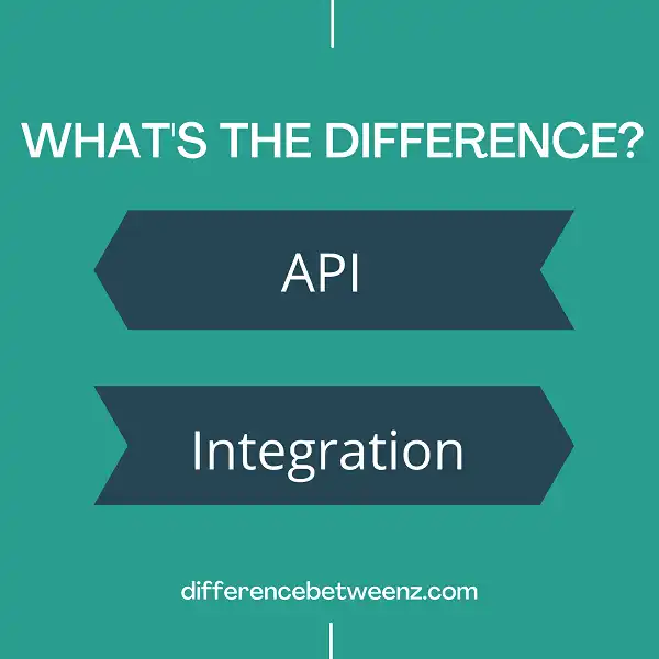 Difference between API and Integration