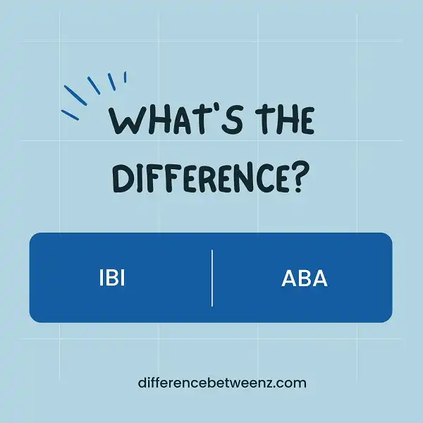 Difference between ABA and IBI