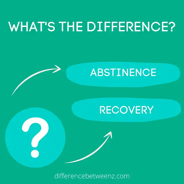Difference between Abstinence and Recovery