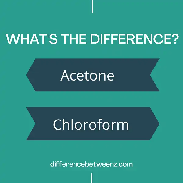Difference between Acetone and Chloroform