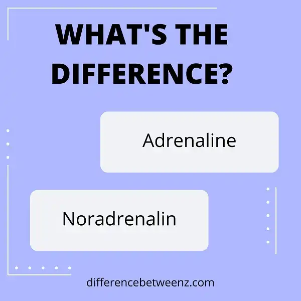 Difference between Adrenaline and Noradrenalin