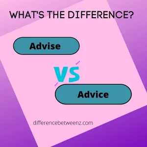 Difference between Advise and Advice