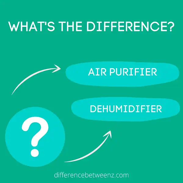 Difference between Air Purifier and Dehumidifier
