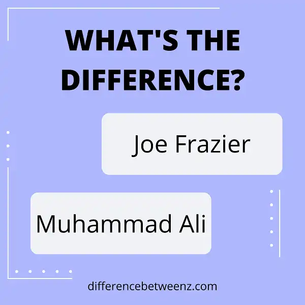 Difference between Ali and Frazier