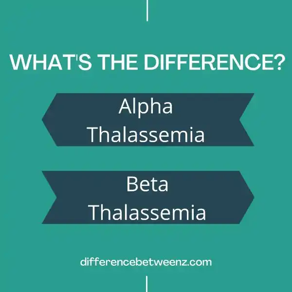 Difference between Alpha Thalassemia and Beta Thalassemia