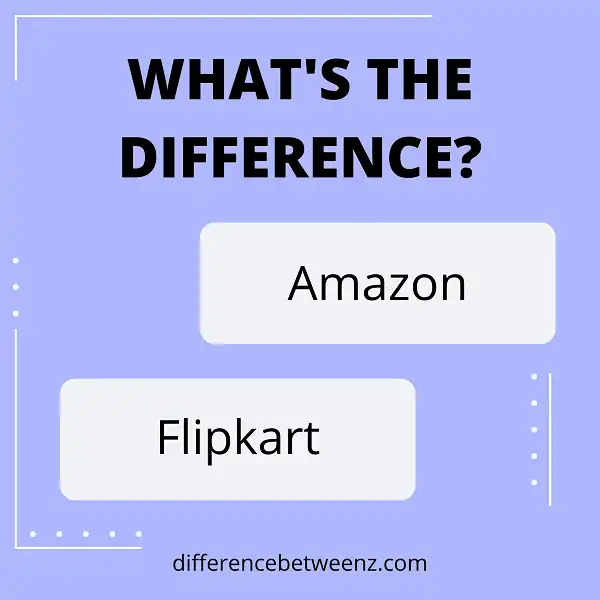 Difference between Amazon and Flipkart