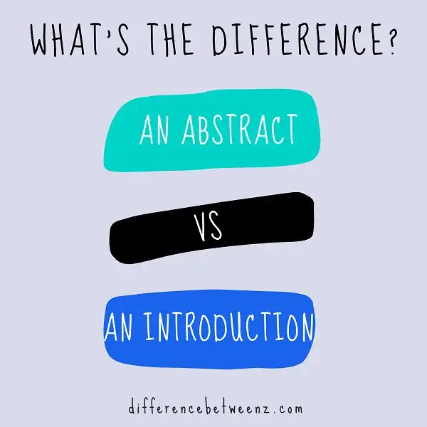 Difference between An Abstract and An Introduction