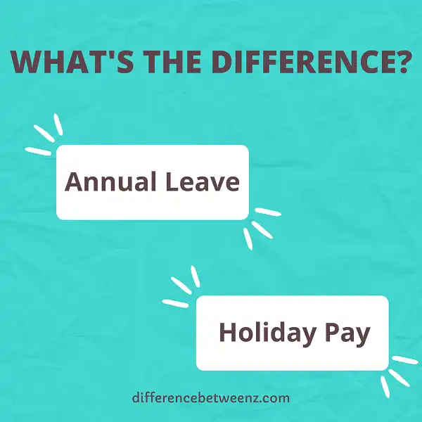 Difference between Annual Leave and Holiday Pay